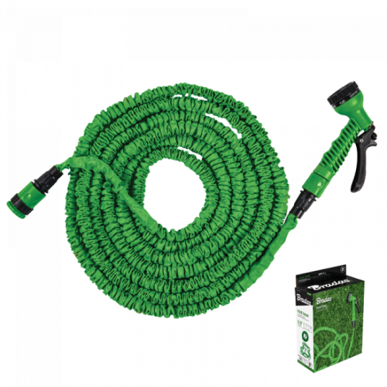 Flexibilná, zmršťovacia záhradná hadica 5-15m s postrekovačom, box- zelená TRICK HOSE