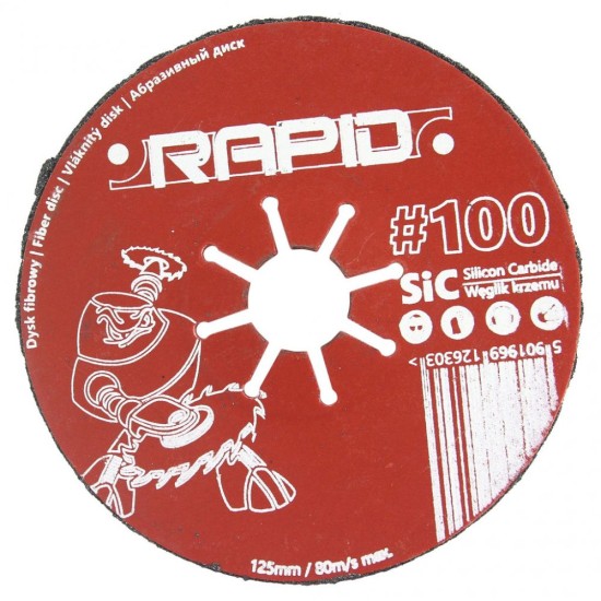 Brúsny fibrovy disk 125mm, P100 RAPID