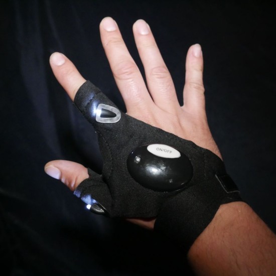 Ľahká rukavica s LED osvetlením pre mechanikov GEKO
