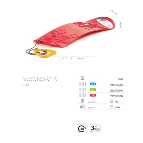Plastové SNOWBOARD pre deti