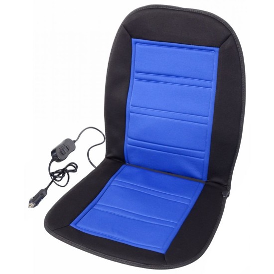 Poťah sedadla vyhrievaný s termostatom 12V LADDER modrý