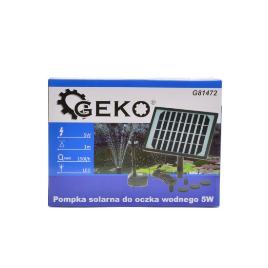 5W solárne čerpadlo pre záhradný rybník GEKO