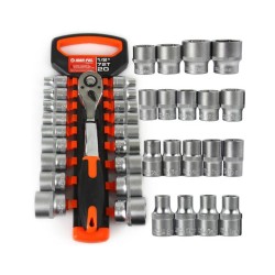 Sada nástrčných súprav 19ks 1/2" 8-32mm MAR-POL