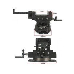 Rotačný krížový zverák s čeľusťou 100 mm