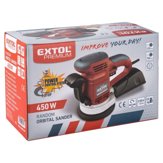 Orbitálna orbitálna brúska, 450W, ERC 450 SCP, EXTOL PREMIUM Orbitálna orbitálna brúska, 450W, ERC 450 SCP, EXTOL PREMIUM