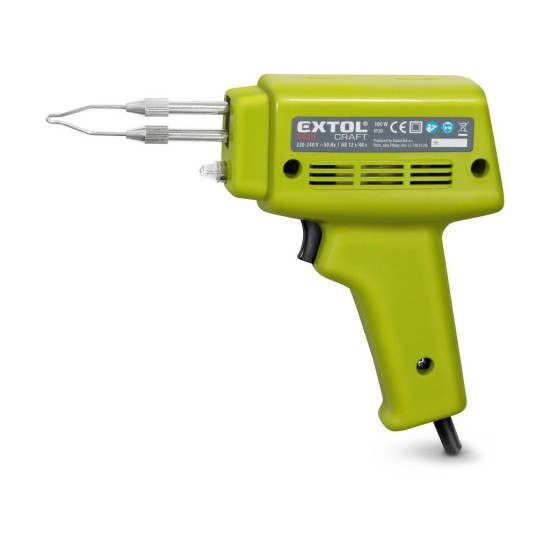 Transformátorová spájkovacia pištoľ 100W, EXTOL CRAFT Transformátorová spájkovacia pištoľ 100W, EXTOL CRAFT