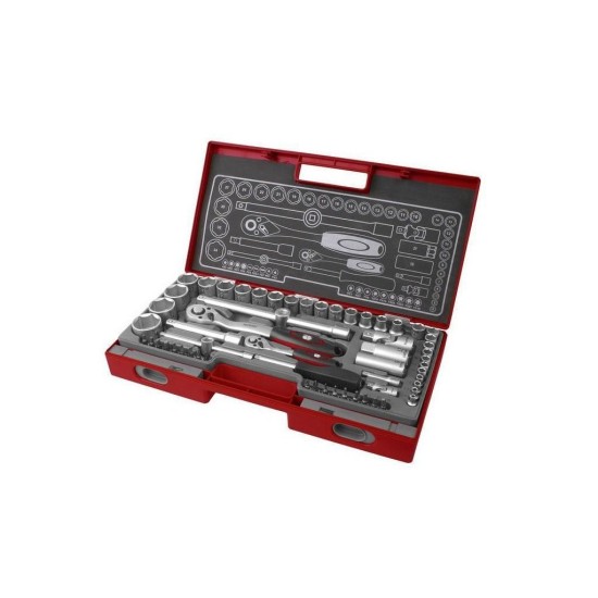 Nástrčné hlavy, sada 60ks, 1/4", 1/2", 61CrV5, FORTUM (4700011)