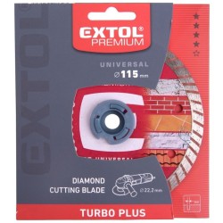 Diamantový rezací kotúč turbo plus, 115x22,2mm, EXTOL PREMIUM Diamantový rezací kotúč turbo plus, 115x22,2mm, EXTOL PREMIUM