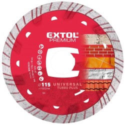 Diamantový rezací kotúč turbo plus, 115x22,2mm, EXTOL PREMIUM