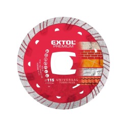 Diamantový rezací kotúč turbo plus, 115x22,2mm, EXTOL PREMIUM