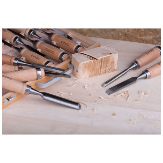 Rezbárske dláta, sada 12ks, EXTOL PREMIUM