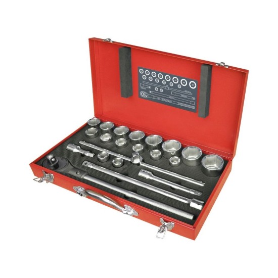 Nástrčné kľúče, sada 22ks, 3/4", CrV, EXTOL PREMIUM