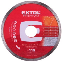 Diamantový rezací kotúč po celom obvode, 115x22,2mm, EXTOL PREMIUM