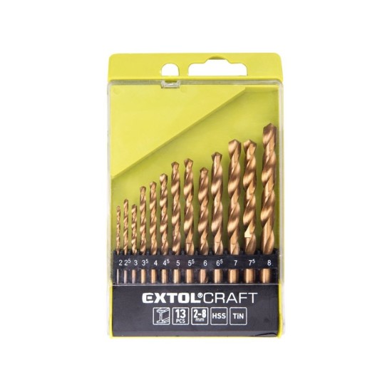 Vŕtačky do kovu, sada 13ks, EXTOL CRAFT