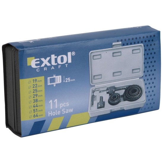 Vŕtačky na dierovky, sada 11 ks, EXTOL CRAFT Vŕtačky na dierovky, sada 11 ks, EXTOL CRAFT