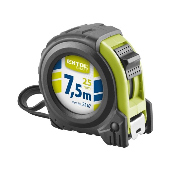 Zvinovací meter 7,5 m, šírka opasku 25 mm, predná II. trieda, EXTOL CRAFT Zvinovací meter 7,5 m, šírka opasku 25 mm, predná II. trieda, EXTOL CRAFT