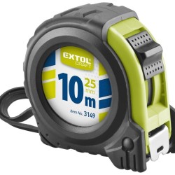 Zvinovací meter 10m, šírka opasku 25mm, predná II. trieda, EXTOL CRAFT