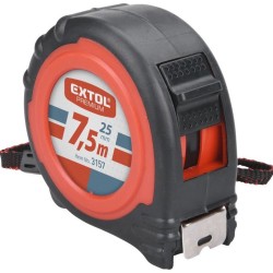 Zvinovací meter 7,5 m, šírka popruhu 25 mm, guma. balenie, EXTOL PREMIUM Zvinovací meter 7,5 m, šírka popruhu 25 mm, guma. balenie, EXTOL PREMIUM