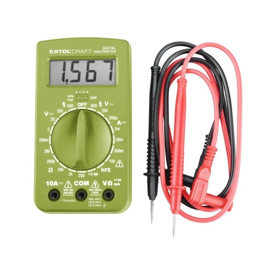 Digitálny multimeter, s akustickou signalizáciou, EXTOL CRAFT Digitálny multimeter, s akustickou signalizáciou, EXTOL CRAFT