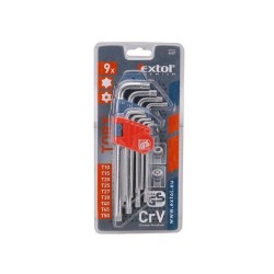 Klávesy TORX, sada 9ks EXTOL PREMIUM Klávesy TORX, sada 9ks EXTOL PREMIUM