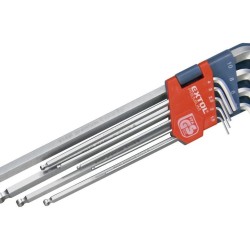 Predĺžené imbusové kľúče, sada 9 ks, CrV, EXTOL PREMIUM