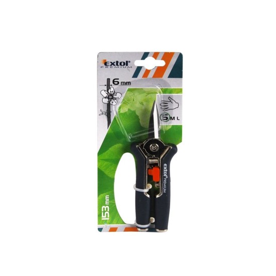 Záhradnícke nožnice rovné, mini, 153 mm, EXTOL PREMIUM