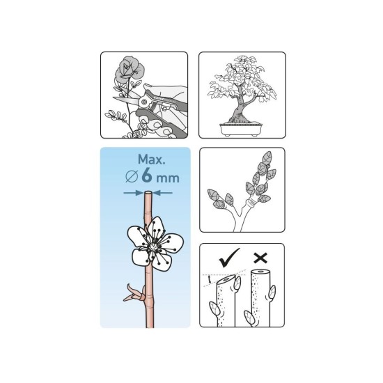 Záhradnícke nožnice rovné, mini, 153 mm, EXTOL PREMIUM