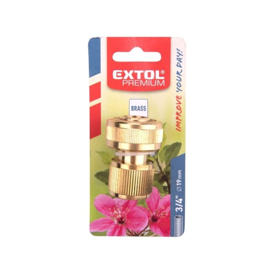 Rýchlospojka na hadicu, 3/4", mosadz, EXTOL PREMIUM Rýchlospojka na hadicu, 3/4", mosadz, EXTOL PREMIUM