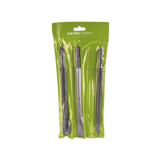 Sekáče SDS PLUS, sada 3ks, ploché 20x250mm, špicaté 250mm, drážkovanie 250mm, EXTOL CRAFT Sekáče SDS PLUS, sada 3ks, ploché 20x250mm, špicaté 250mm, drážkovanie 250mm, EXTOL CRAFT