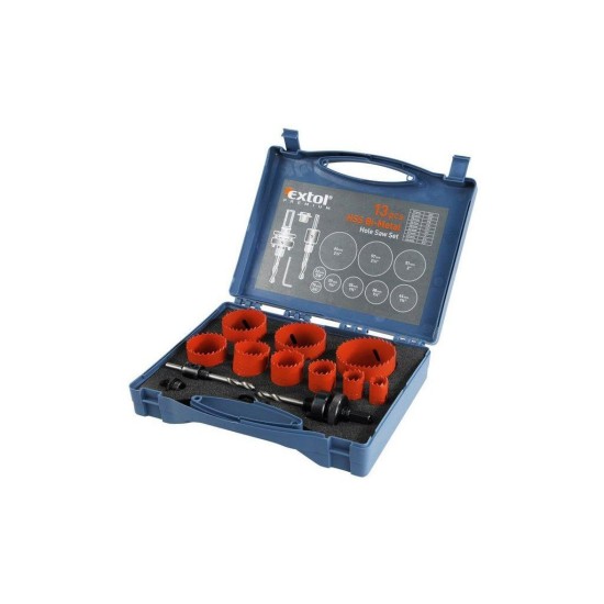 Korunkové vŕtačky, univerzálne, sada 13 ks, EXTOL PREMIUM