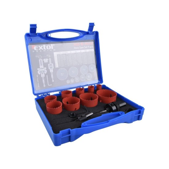 Korunkové vŕtačky, univerzálne, sada 13 ks, EXTOL PREMIUM