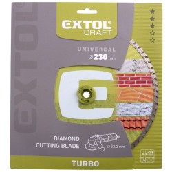 Diamantový rezací kotúč turbo, 230x22,2mm, rezanie za sucha a za mokra, EXTOL CRAFT Diamantový rezací kotúč turbo, 230x22,2mm, rezanie za sucha a za mokra, EXTOL CRAFT
