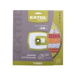 Diamantový rezací kotúč turbo, 230x22,2mm, rezanie za sucha a za mokra, EXTOL CRAFT Diamantový rezací kotúč turbo, 230x22,2mm, rezanie za sucha a za mokra, EXTOL CRAFT