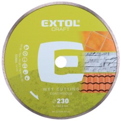 Diamantový rezací kotúč po celom obvode, 230x22,2mm, rezanie za mokra, EXTOL CRAFT