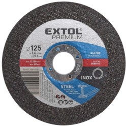 Rezací kotúč na oceľ, 125x1,6x22,2mm, EXTOL PREMIUM Rezací kotúč na oceľ, 125x1,6x22,2mm, EXTOL PREMIUM