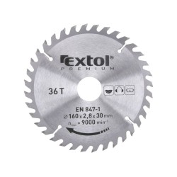 Pílový kotúč TCE s karbidovými kotúčmi, 160x2,0x30mm, 36T, šírka karbidového kotúča 2,8mm, EXTOL PREMIUM Pílový kotúč TCE s karbidovými kotúčmi, 160x2,0x30mm, 36T, šírka karbidového kotúča 2,8mm, EXTOL PREMIUM