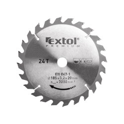 Pílový kotúč s karbidovými kotúčmi, 185x2,2x20mm, 24T, šírka karbidového kotúča 3,2mm, EXTOL PREMIUM