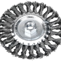 Radiálna pletená kefa, Ø 125mm, vlnitý drôt S 0,5mm, M14x2mm, EXTOL CRAFT