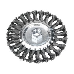 Radiálna pletená kefa, Ø 125mm, vlnitý drôt S 0,5mm, M14x2mm, EXTOL CRAFT