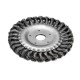 Radiálna pletená kefa, Ø 150 mm, vlnitý drôt S 0,5 mm, otvor 22,2 mm, EXTOL CRAFT