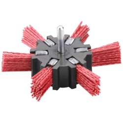 Kruhová leštiaca kefa, Ø 100 mm, nylon, stopka 6 mm, EXTOL CRAFT Kruhová leštiaca kefa, Ø 100 mm, nylon, stopka 6 mm, EXTOL CRAFT