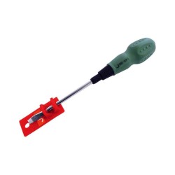 Plochý skrutkovač, (-) 5x100mm, magnet, vrúbkovaná rukoväť, CrV, EXTOL PREMIUM