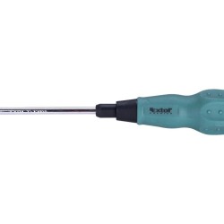 Plochý skrutkovač, (-) 5x100mm, magnet, vrúbkovaná rukoväť, CrV, EXTOL PREMIUM