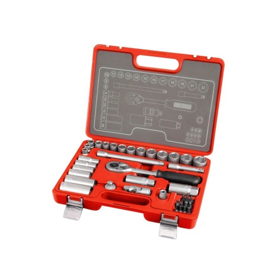 Nástrčné hlavice, sada 39ks, 3/8", CrV, EXTOL PREMIUM