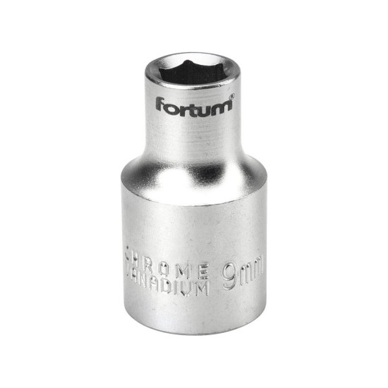 Nástrčný kľúč, 1/2', 9,0mm, D 38mm, 61CrV5, FORTUM Nástrčný kľúč, 1/2', 9,0mm, D 38mm, 61CrV5, FORTUM
