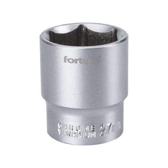 Nástrčný kľúč, 1/2', 27,0mm, D 42mm, 61CrV5, FORTUM Nástrčný kľúč, 1/2', 27,0mm, D 42mm, 61CrV5, FORTUM