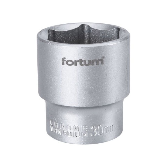 Nástrčný kľúč, 1/2', 30,0mm, D 44mm, 61CrV5, FORTUM Nástrčný kľúč, 1/2', 30,0mm, D 44mm, 61CrV5, FORTUM
