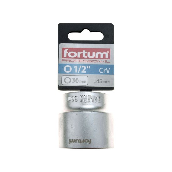 Nástrčný kľúč, 1/2", 36.0mm, L 45mm, 61CrV5, FORTUM