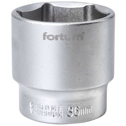 Nástrčný kľúč, 1/2", 36.0mm, L 45mm, 61CrV5, FORTUM Nástrčný kľúč, 1/2", 36.0mm, L 45mm, 61CrV5, FORTUM