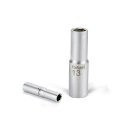 Predĺžený nástrčný kľúč, 1/4', 13mm, D 50mm, 61CrV5, FORTUM Predĺžený nástrčný kľúč, 1/4', 13mm, D 50mm, 61CrV5, FORTUM